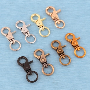 1/2" Swivel Snap Hooks: Metal Lobster Clasps for Bag Straps