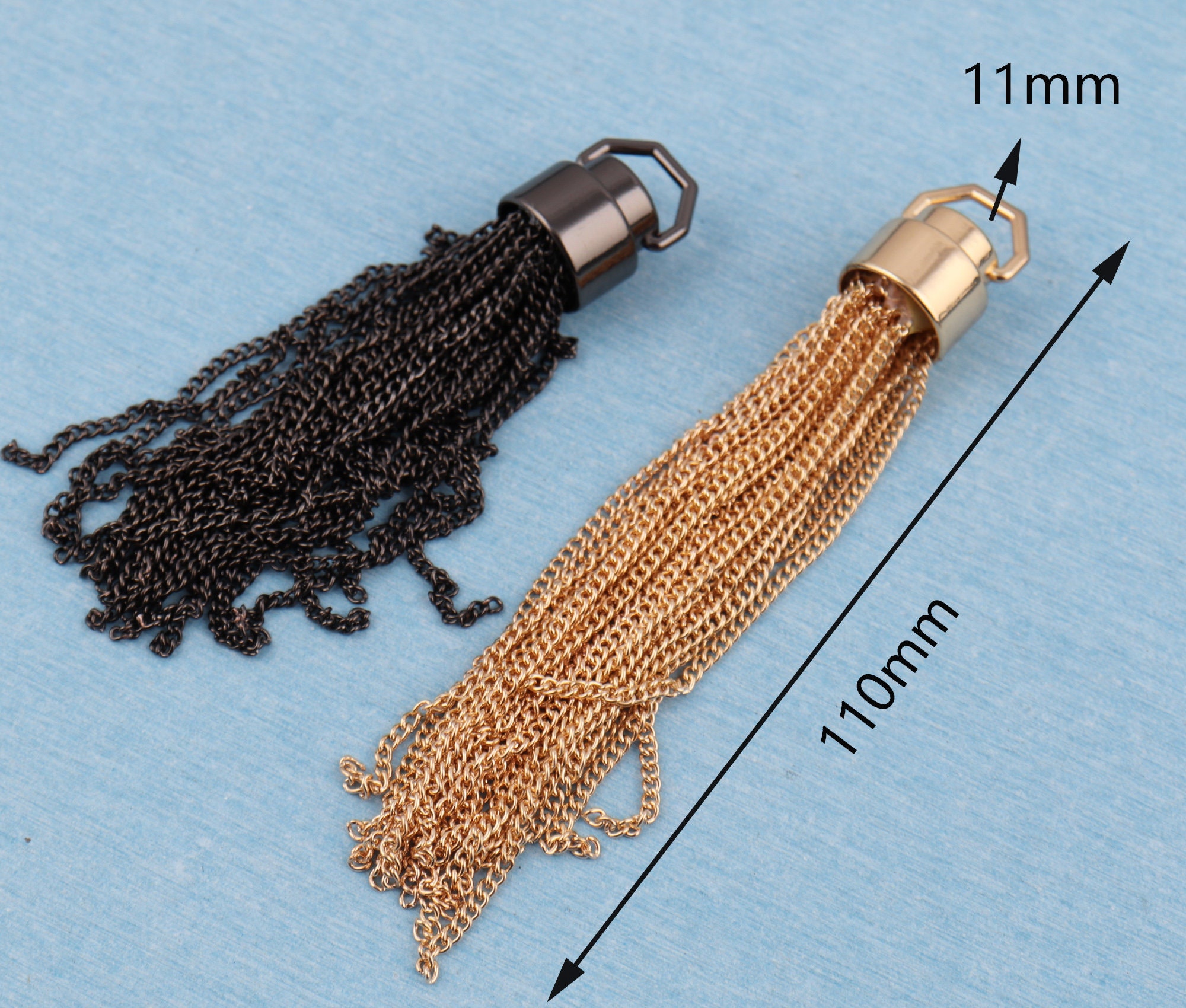 Metal Tassels Charm Pendants,110mm Tassel With Cap Jewelry