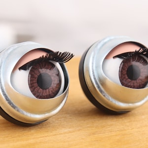 Brown Doll Eyes: 20mm Toy Safety Eyes for Sleeping Dolls