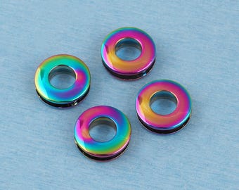 Ösen aus Regenbogenlegierung: 10 mm Innendurchmesser, Lederverarbeitung