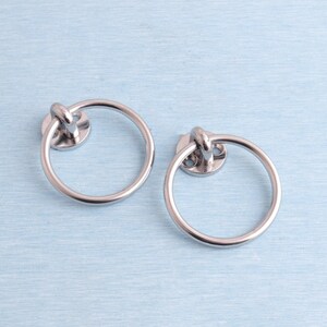 Silver Round Drop Ring Drawer Knobs Pull:Handle Hardware,Furniture Hardware(69mm) image 5