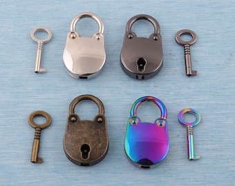 Candado grabado personalizado con llave: regalo para pareja, San Valentín, 22 x 37 mm