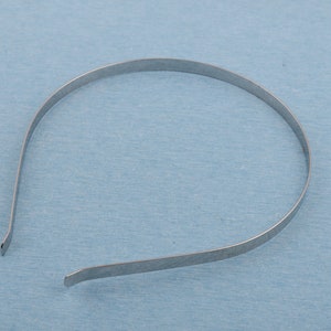 7 mm brede metalen hoofdband met gebogen uiteinde, metalen hoofdband, lege hoofdband, metalen haarband, eenvoudige hoofdband, gewone hoofdband, DIY haaraccessoires Zilver