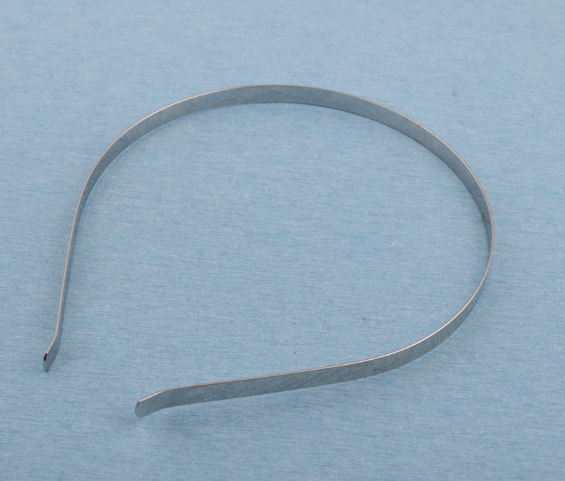 7 mm brede metalen hoofdband met gebogen uiteinde, metalen hoofdband, lege hoofdband, metalen haarband, eenvoudige hoofdband, gewone hoofdband, DIY haaraccessoires Zilver