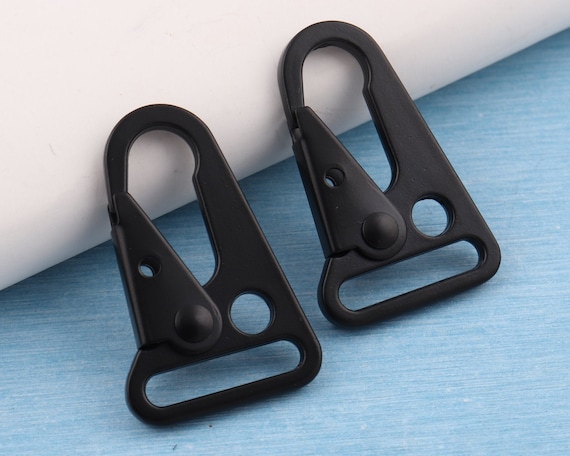 2-4-10pcs 1 Matte Black Clip Hooks,25mm Inner Metal Snap Hook Lobster  Clasps,lanyard Hook Webbing Strap Hook Handbag Snap Purse Hook Supply 