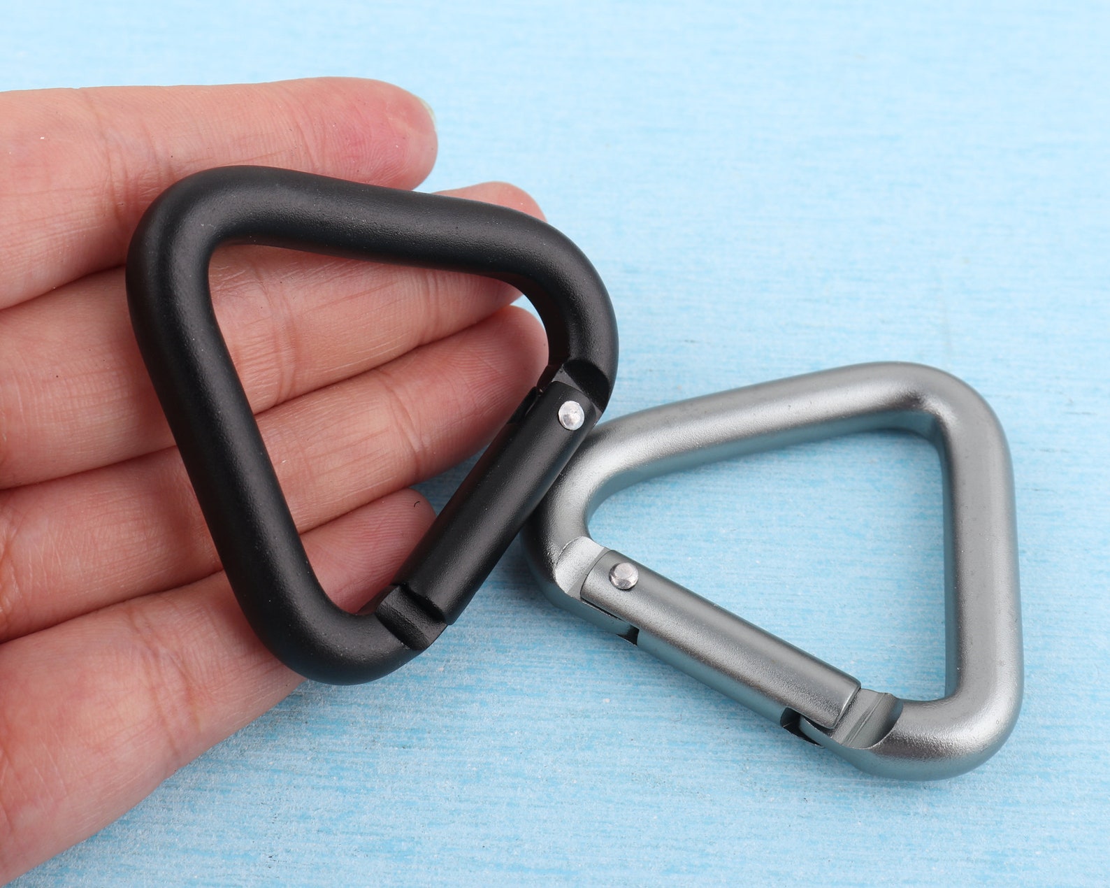 4pcs triangle carabiner camp snap hook 50mm carabiner push Etsy