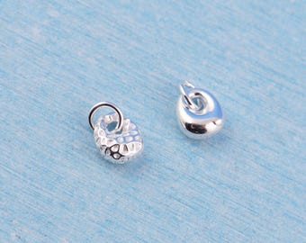 925 Sterling Silver Mini Pendant:Bracelet Necklace Bead DIY,Silver Jewelry Supply