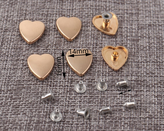 50Pcs Metal Paper Fasteners Handmade Stamping Decoration Heart