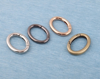 XCSJ 10PCS Moschettone Rotondo 49mm Moschettone Grande Rotondo Moschettone Tondo Clip Scatto Molla Rotonda Anello Moschettone Per Borsetta, Borse, Portachiavi, Artigianato (Bronzo