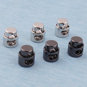 Metal One Holes Cord Lock:Toggle Stopper, Elastic Adjuster(12*13mm) - 2/4/10 Pcs