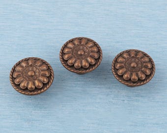 Antike Messing Floral Möbelknopf - 32 mm Legierung Schubladenknauf