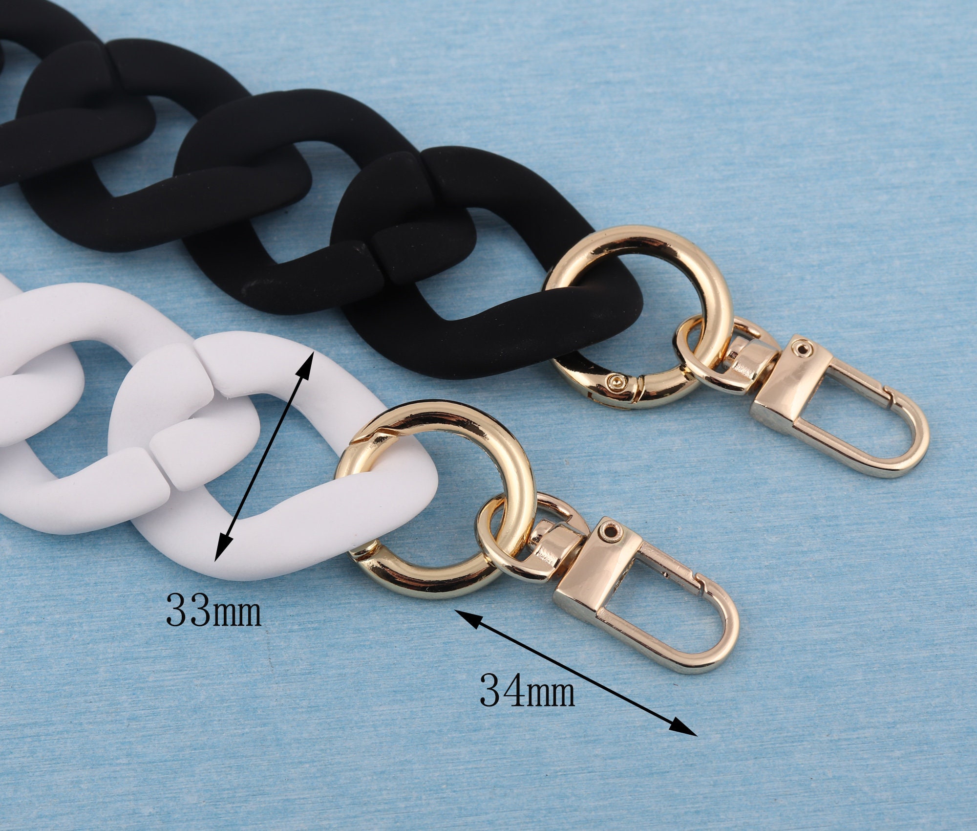 33mm Acrylic High Quality Purse Chain Metal Shoulder Handbag Etsy