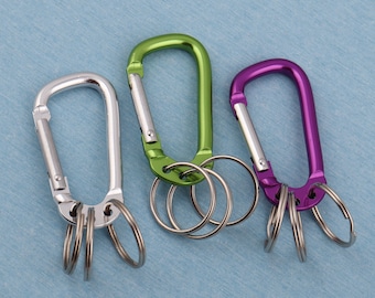 D-Förmiger Aluminium-Karabiner Schlüsselanhänger: Rucksack-Clip (61 x 31 mm)