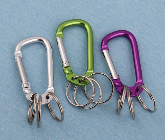 Moschettoni Alluminio Set Di 20 Mini Moschettoni, Ganci A Scatto - Foto 6