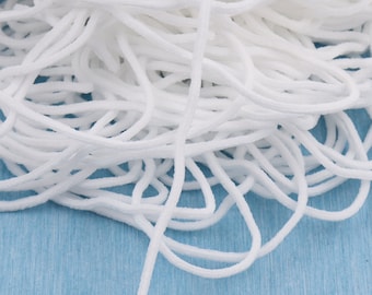 3 mm Vit Rund Elastisk Snöre: Sömnad, Klädsel, Smyckes DIY
