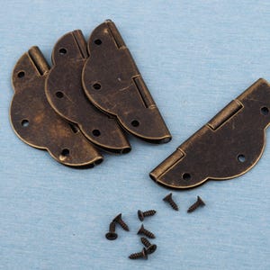 Antique Bronze Jewelry Box Hinge: Decorative Metal Hinge (57x42mm) - Set of 2/5/10
