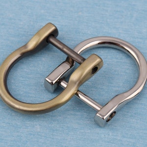19mm Alloy Horseshoe D Ring: Screw Shackle Buckle for Leather Craft