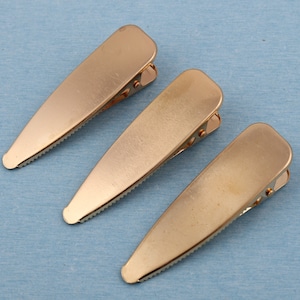 Gold Hair Alligator Clip: 80mm Metal Hair Accessory Blanks