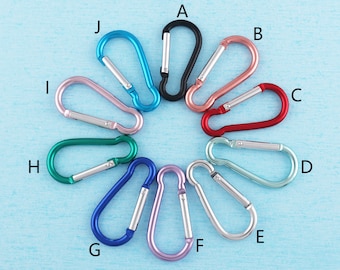 Colorful Aluminum Carabiner Clip Set: Hiking Keychain (10pcs)