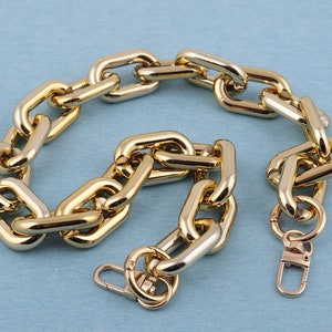 Metal & Acrylic Purse Chain Strap: Replacement Handbag Handle