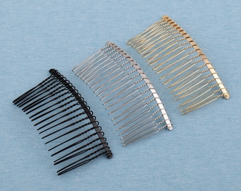 20 teeth Metal hair combs,77*38mm plated comb findings,hair comb blank,wedding hair combs,hair comb