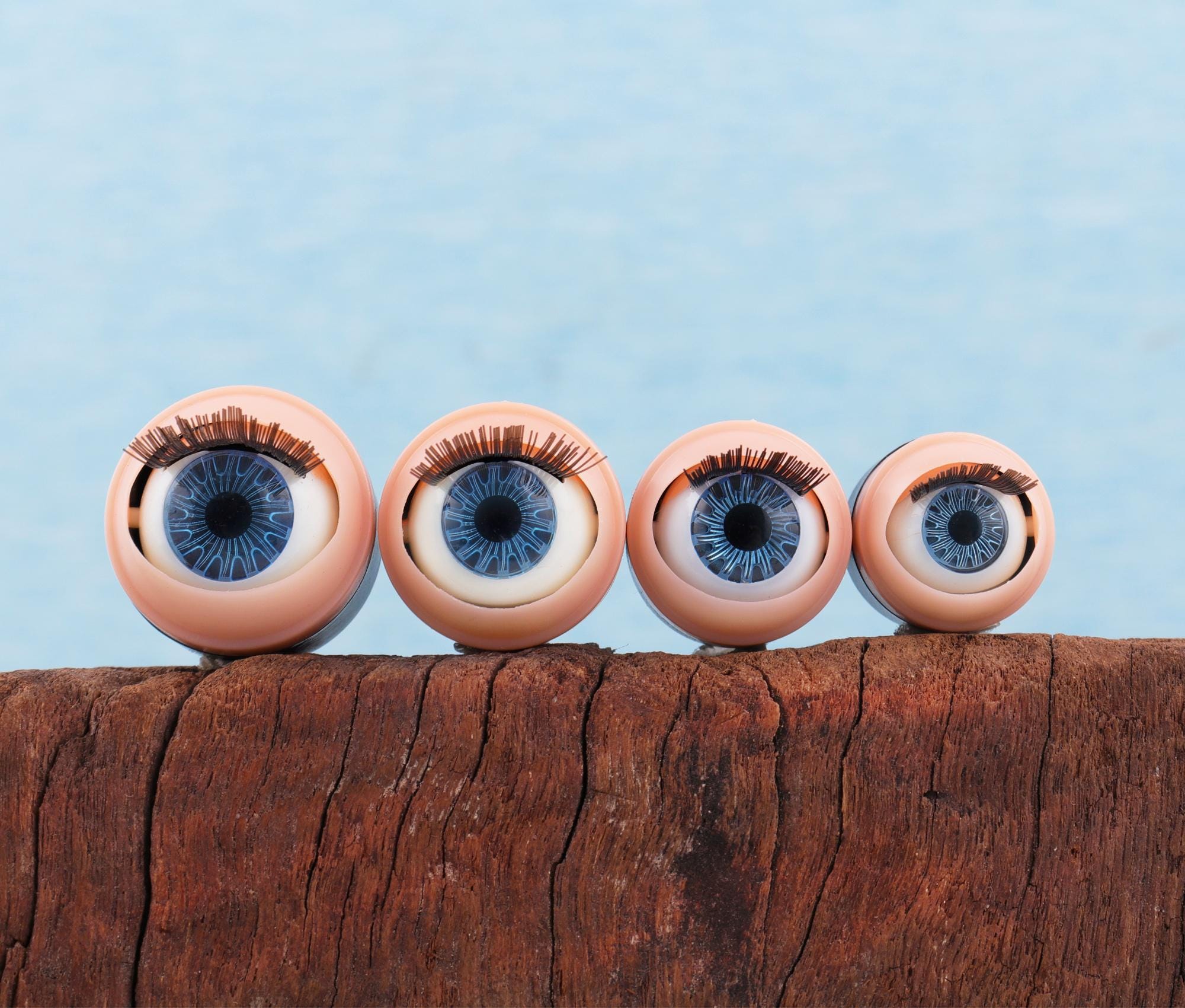 Plastic Doll Eyes, Toy Safety Eyes, Craft Supplies (20mm, 18mm