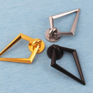 Tirador de cajón en forma de rombo, tirador para armario de cocina, herraje para tirador (87 mm)