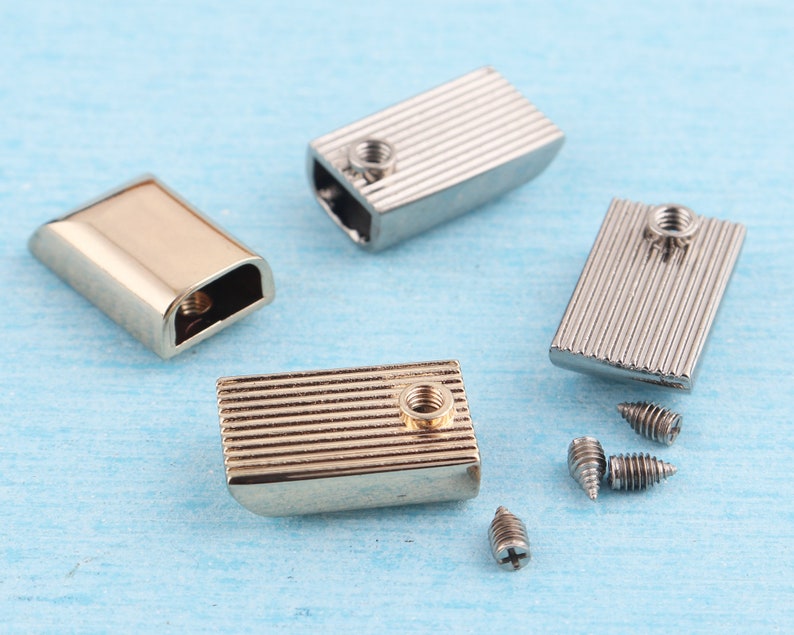 Set of 10 // Metal Cord Ends Zipper Ends Bags Hardware for Etsy