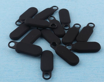 Zwart leren ritstrekker: hardware voor het maken van portemonnees (10 stuks)