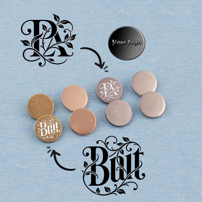 Round Metal Buttons - Etsy