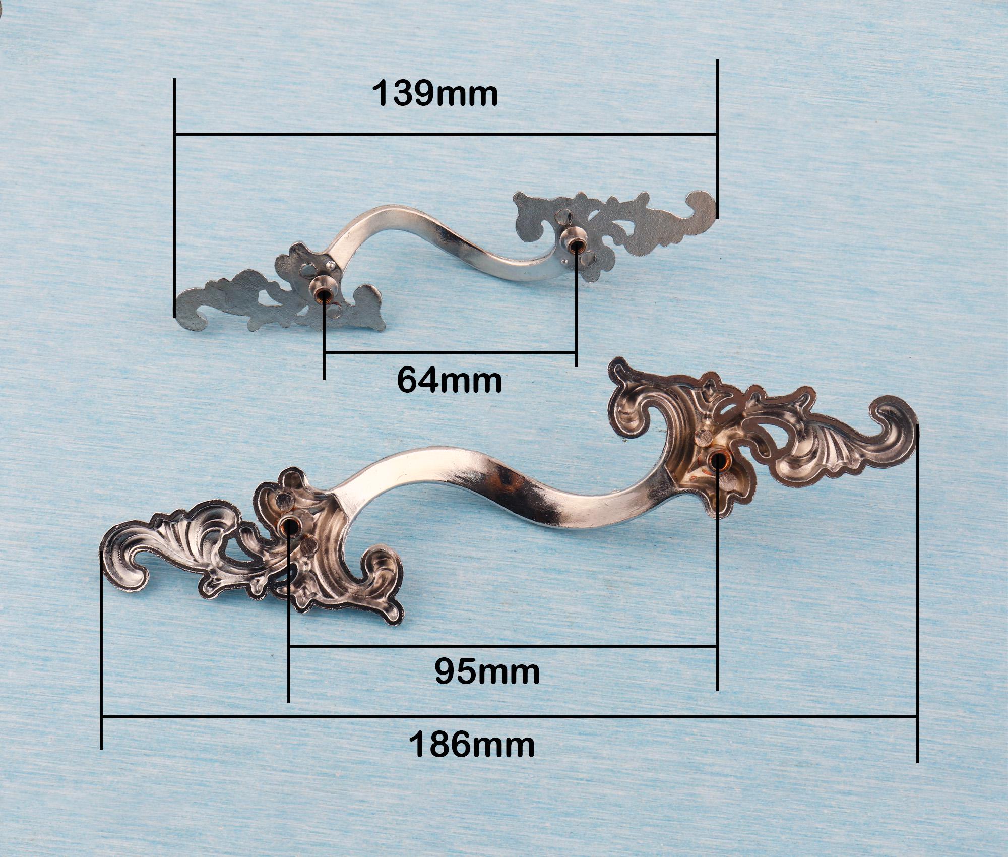 Antique Silver Flower Drawer Pull: French Provincial Dresser