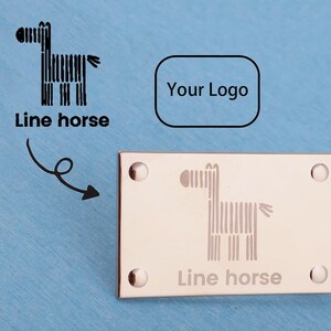 Custom Metal Purse Label: Rectangle Bag Tag with Feet, Personalized Logo,60*38mm