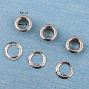 Surface Eyelets 100 Silver Metal Eyelets With Washers: 6mm DIY Grommets - Etsy