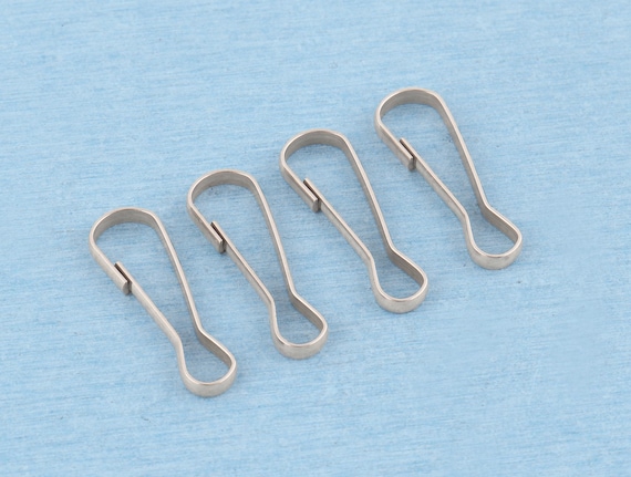 30pcs Stainless Steel Lanyard Snap Hooks: 30x10mm Zipper Pull Clasp