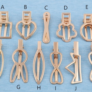 10-20 pcs light gold alligator hairpins, metal hairpins, shaped hair pins supplies