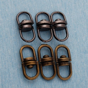 Antique Brass Swivel Snap Hooks: DIY Keychain Hardware (6mm*19mm)