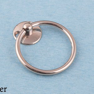 1 Paar runde Schubladenknäufe: Griffbeschläge, Möbelbeschläge (72 mm) Silver