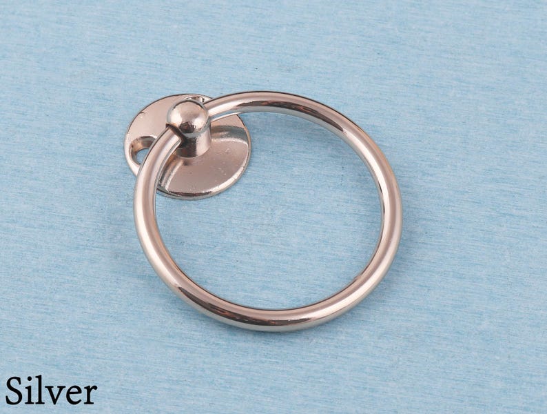1 Paar runde Schubladenknäufe: Griffbeschläge, Möbelbeschläge (72 mm) Silver