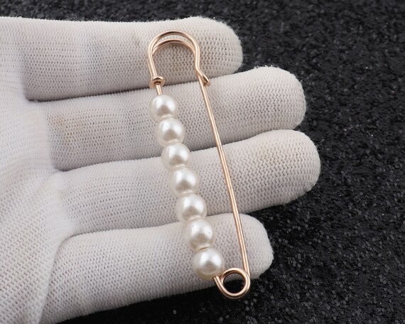 Rhinestone Big Safety Pins For Cardigan Coat Sweater Jewelry Women