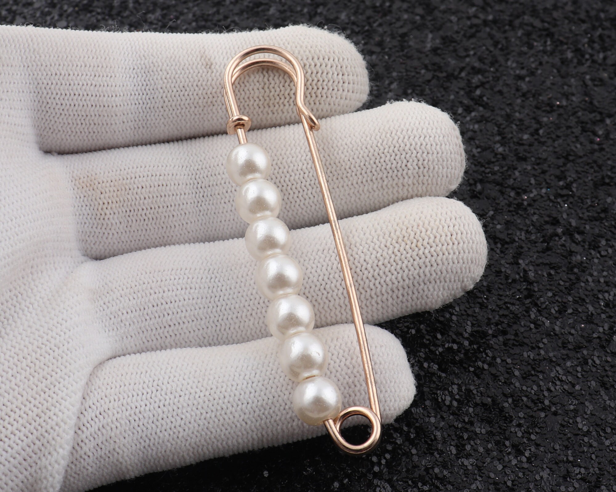 Pearl Safety Pin70mm Length the Same Ivory Pearls Brooch Pin Etsy Australia