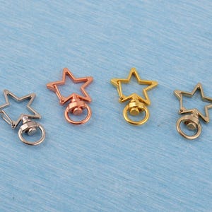 Star Karabinerhaken: 9 mm Karabinerverschluss, Schlüsselanhänger - 10stk