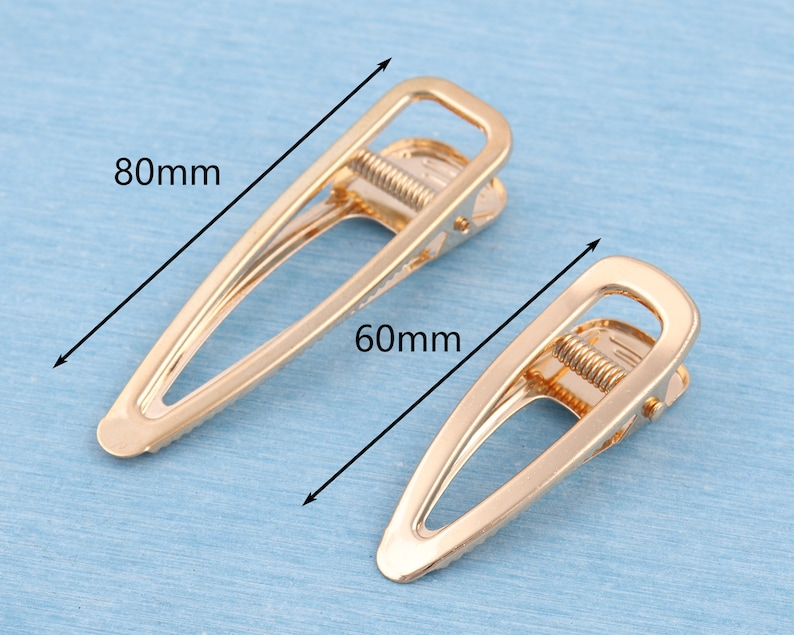 10 Pcs Light Gold Hair Alligator Clip Hair Accessory Blanks Etsy