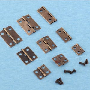 Antique Brass Jewelry Box Hinge - Decorative Metal Hinge Set (2-4 pcs)