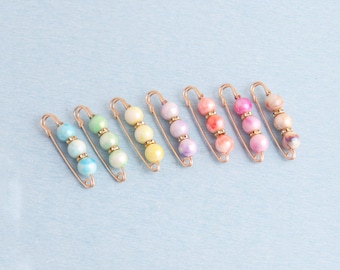 Beaded Safety Pins: Shawl Scarf Brooch Pins,Jewelry Making - 57mm