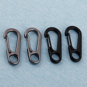 Matte Black Lobster Clasps: Metal Snap Hooks for Keychains (32mm)