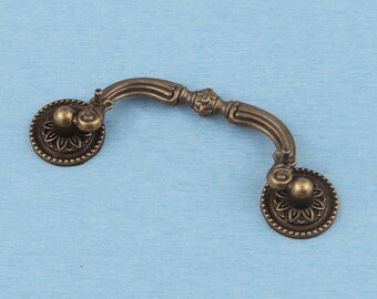 Vintage Floral Swing Bail Pull - Drawer Handle,Furniture Hardware for Jewellery Box