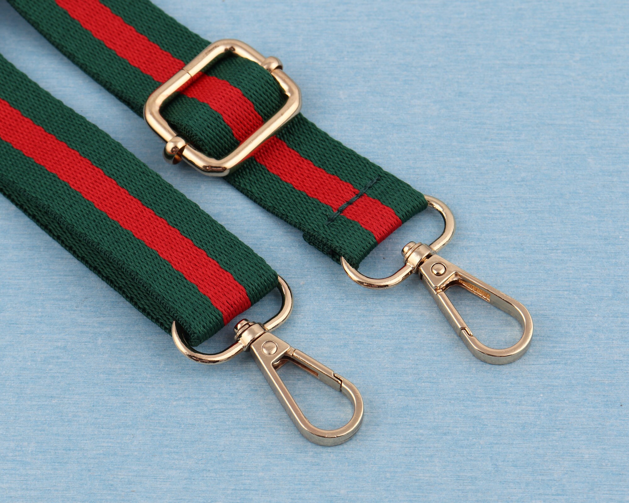 25mm width custom green red striped adjuster bag strap purse Etsy