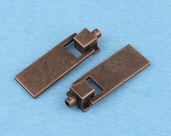 Flat Rectangle Drawer Pull Handle - Antique Cabinet Knob, Retro Straight Bar Drop Pull