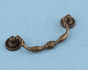 Antique Brass Ornate Swing Handle - Retro Hardware for DIY Wooden Jewelry Box