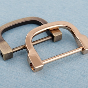 30mm Alloy Horseshoe D Ring: Screw-In Shackle for Leather Craft